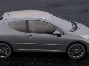 peugeot 207 2006 3D Model