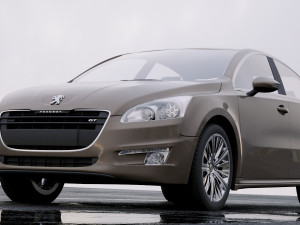 peugeot 508 saloon 2011 Modello 3D