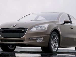 peugeot 508 saloon 2011 3D Model