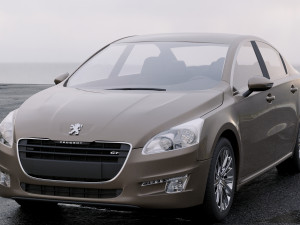 peugeot 508 saloon 2011 Modello 3D