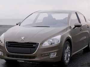 peugeot 508 saloon 2011 3D Model