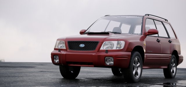 subaru forester s-turbo 2000 3D Model .c4d .max .obj .3ds .fbx .stl .blend 