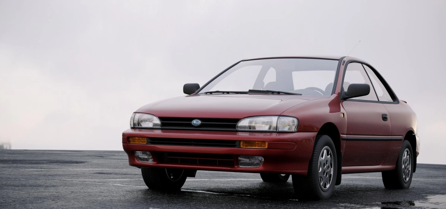 subaru impreza coupe 1995 3D Model .c4d .max .obj .3ds .fbx .stl .blend 