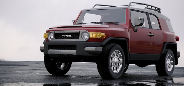 toyota fj cruiser 2010 3D Model .c4d .max .obj .3ds .fbx .stl .blend 
