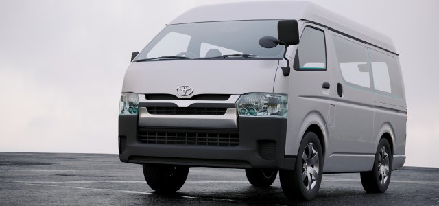 toyota hiace passenger van 2013 Modelo 3D .c4d .max .obj .3ds .fbx .stl .blend 