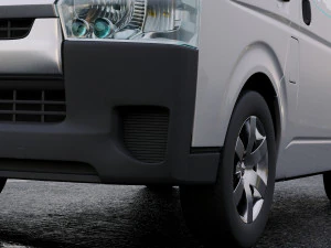 toyota hiace passenger van 2013 3D Model in Van and Minivan 373401