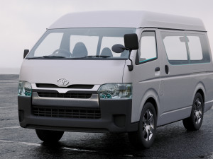 toyota hiace passenger van 2013 Modelo 3D
