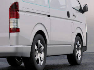toyota hiace passenger van 2013 3D Model in Van and Minivan 373401