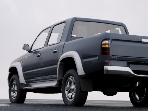 toyota hilux double cab 2001 3D Модель