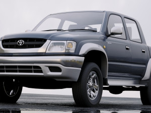 toyota hilux double cab 2001 3D Модель
