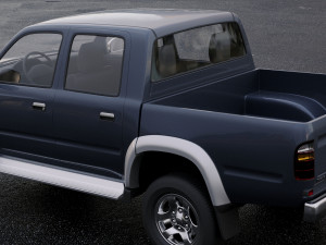 toyota hilux double cab 2001 3D Модель