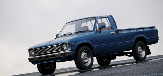 toyota hilux regular cab 1978 Modelo 3D .c4d .max .obj .3ds .fbx .stl .blend 