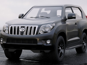 toyota land cruiser prado 3-door 2011 3D Model