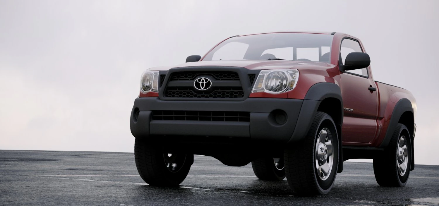 toyota tacoma regular cab 2011 3D Model .c4d .max .obj .3ds .fbx .stl .blend 