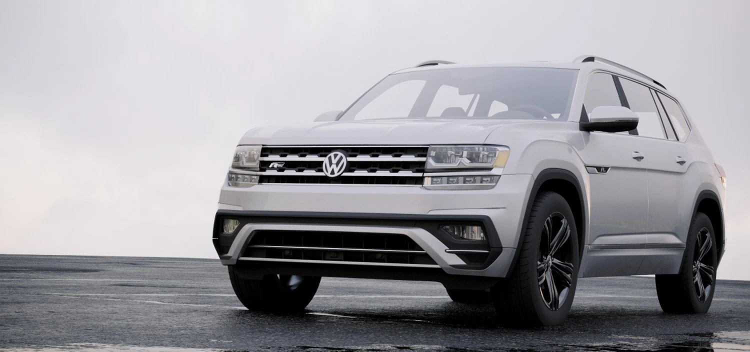 volkswagen atlas r-line 2017 3D Model .c4d .max .obj .3ds .fbx .stl .blend 