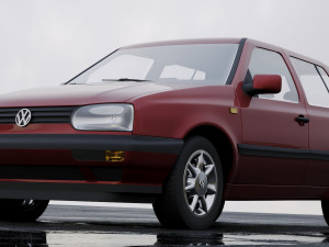 volkswagen golf 1993 3Dモデル