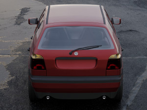 volkswagen golf 1993 3Dモデル