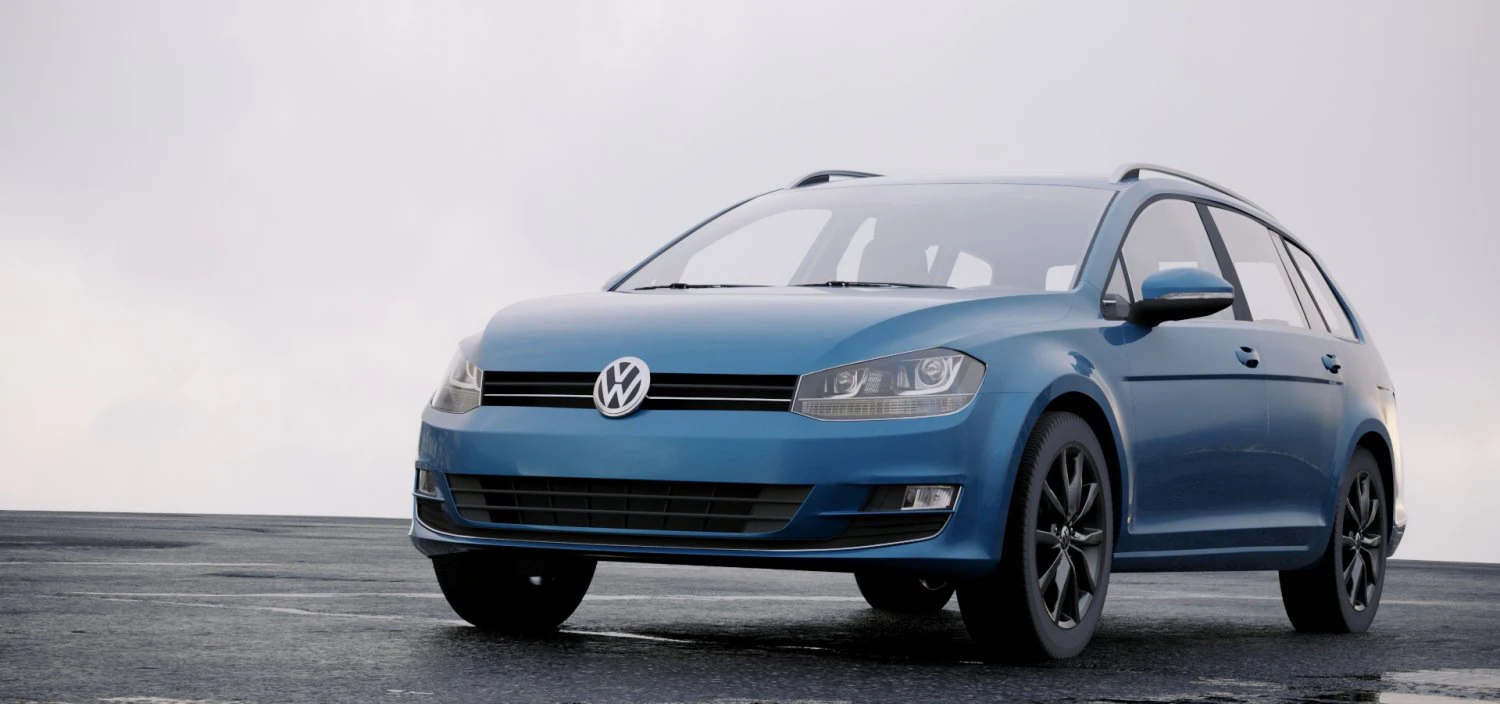 volkswagen golf 2014 3D Model .c4d .max .obj .3ds .fbx .stl .blend 