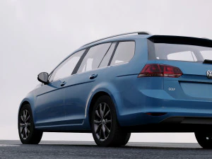 volkswagen golf 2014 3D Model