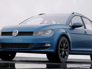 volkswagen golf 2014 3D Model