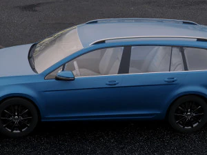 volkswagen golf 2014 3D Model