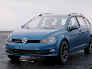 volkswagen golf 2014 3D Model