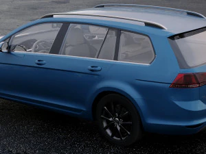 volkswagen golf 2014 3D Model