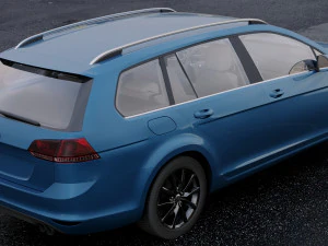 volkswagen golf 2014 3D Model