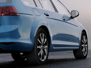 volkswagen golf 2014 3D Model