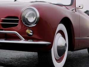 volkswagen karmann ghia convertible 1958 3D Model