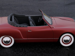 volkswagen karmann ghia convertible 1958 3D Модель