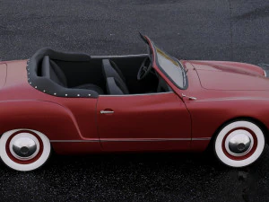 volkswagen karmann ghia convertible 1958 3D Model