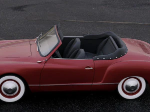 volkswagen karmann ghia convertible 1958 3D Model
