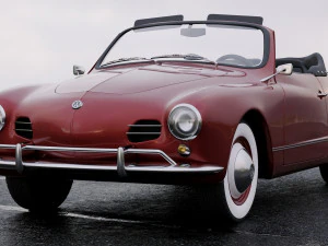 volkswagen karmann ghia convertible 1958 3D Model
