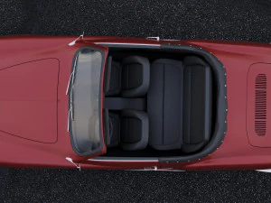 volkswagen karmann ghia convertible 1958 3D Model