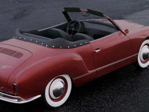 volkswagen karmann ghia convertible 1958 3D Model