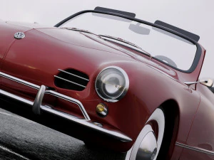 volkswagen karmann ghia convertible 1958 3D Model