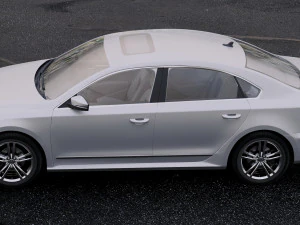 volkswagen passat b7 2011 3D Model