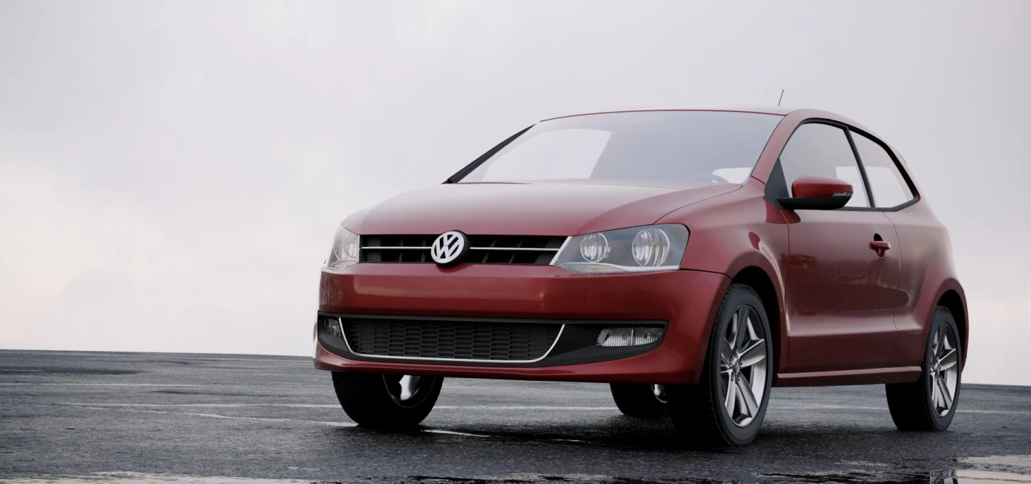 volkswagen polo 2010 3D Model .c4d .max .obj .3ds .fbx .stl .blend
