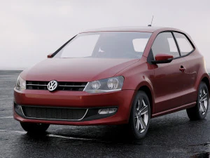 volkswagen polo 2010 3D Model