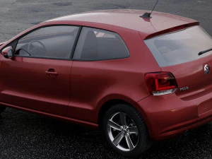 volkswagen polo 2010 3D Model