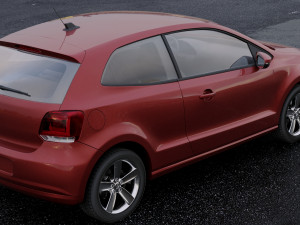 volkswagen polo 2010 3D 模型