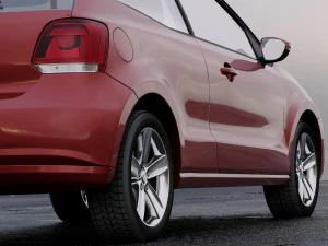 volkswagen polo 2010 3D Model