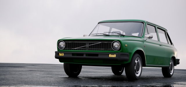 volvo 66 dl kombi 1975 3D Model .c4d .max .obj .3ds .fbx .stl .blend 