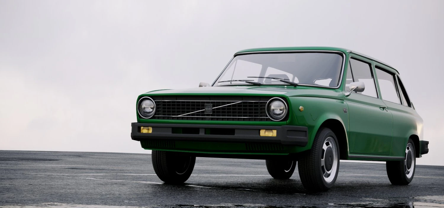 volvo 66 dl kombi 1975 3D Model .c4d .max .obj .3ds .fbx .stl .blend 
