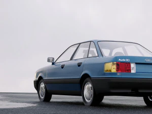 audi 80 b3 1986 3D Model