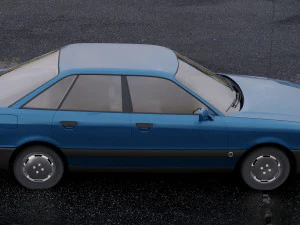 audi 80 b3 1986 3D Model