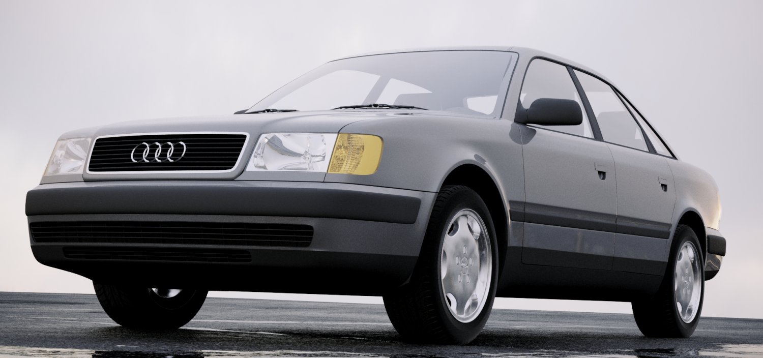 audi 100 1991 3D Модель in Седан 3DExport