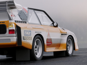 audi quattro sport s1 1985 Model 3D