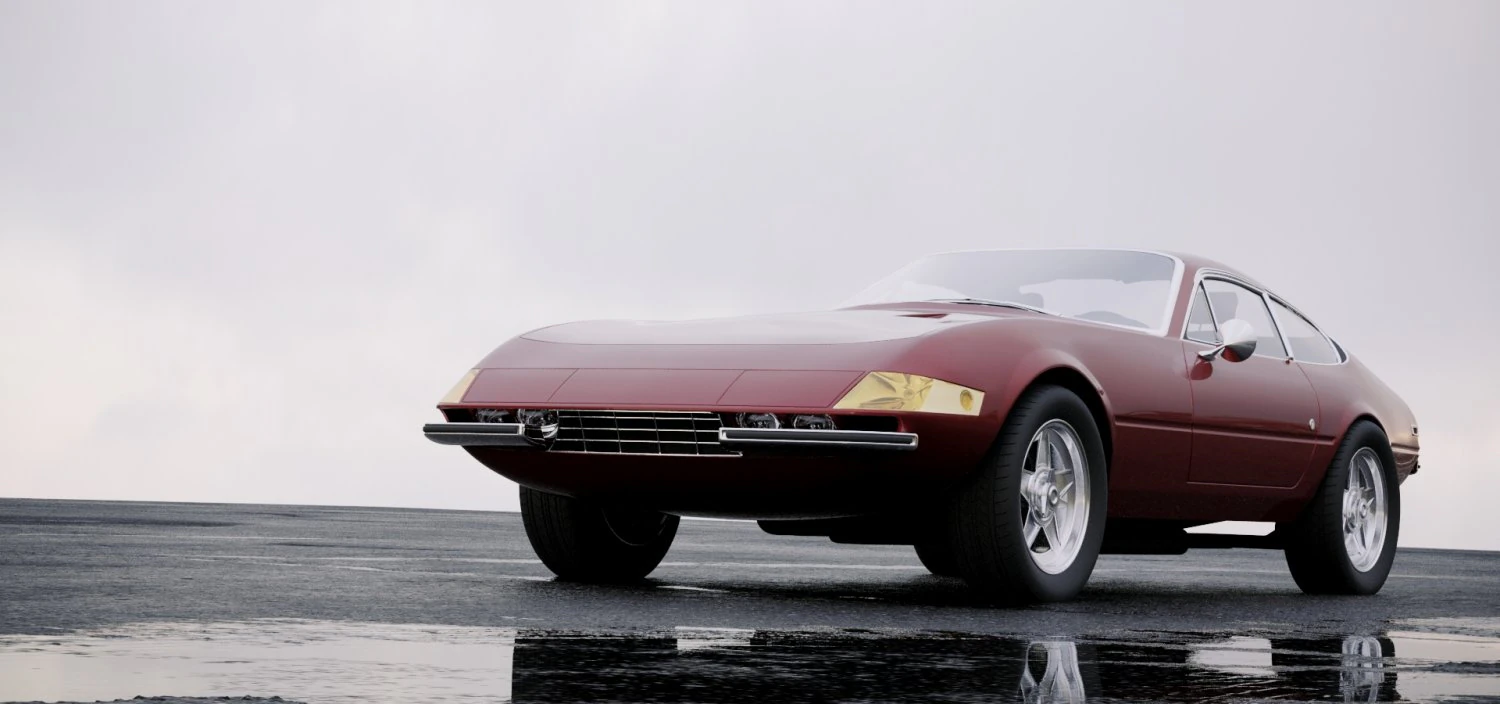 ferrari 365 daytona gtb4 1968 3D Model .c4d .max .obj .3ds .fbx .stl .blend 